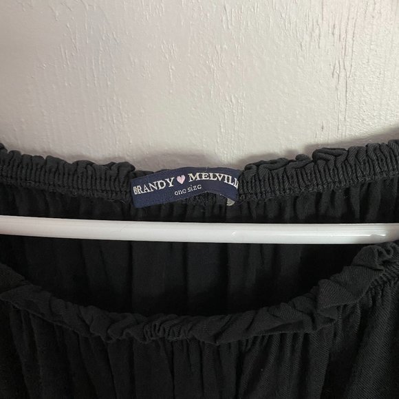 Brandy Melville Black Off the Shoulder Romper - Picture 3 of 4